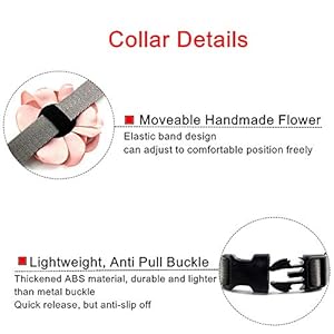 Geranium-Flower-Cat-Dog-Collar-Bow-Tie-Nylon-Puppy-Necklace-with-Pearl-Bell-Chihuahua-Yorkie-Clothes-Costume-Outfits-Accessory-Adjustable-and-Handmade-Pink-Size-XS - Cucciolini Doodles   Geranium-Flower-Cat-Dog-Collar-Bow-Tie-Nylon-Puppy-Necklace-with-Pearl-Bell-Chihuahua-Yorkie-Clothes-Costume-Outfits-Accessory-Adjustable-and-Handmade-Pink-Size-XS