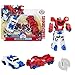 Transformers Robots in Disguise - Robot Combiner Pack de 2 Optimus Prime et Strongarm 15cm - Jouet Transformable 2 en 1