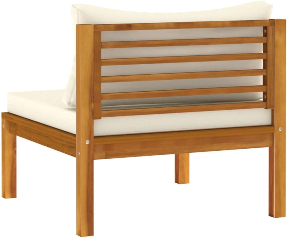 vidaXL Patio Lounge Set 4 Piece, Patio Furniture Set for Outdoor Garden, Sectional Sofa with Cushions, Corner Sofa, Retro Style, Solid Wood Acacia