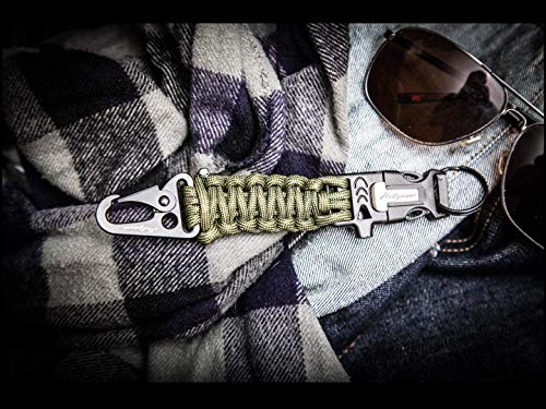 Ultimate 5-In-1 Paracord Keychain With Carabiner For Camping, Fishing, Hunting & Outdoor Emergencies | Multipurpose Survival Tool With Paracord, Emergency Whistle, Flint Rod, Key Ring… #TOP6