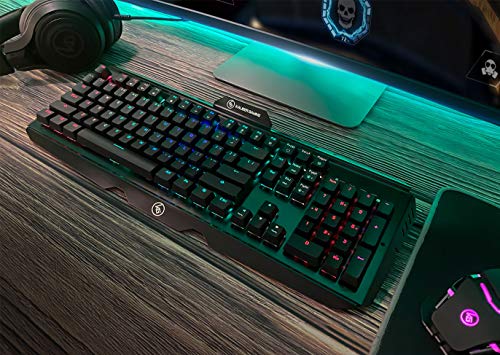 Image of IOGEAR HVER PRO X RGB Optical-Mechanical Keyboard, PC Gaming, RGB Per Key Backlighting, Brown Switches, 25X Faster, Water-Resistant Design, Anti-Ghosting, GKB730-BN