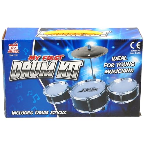 My First Drum Kit for Young Musicians, 3-Piece Set with Cymbal and Drumsticks, Ages 3+