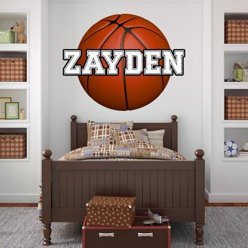 Vinilo decorativo personalizado con balón de básquet miniatura 5