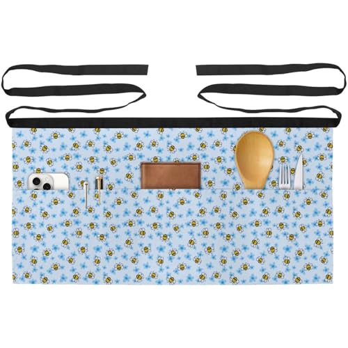 Demi-tablier de cuisine 3 poches pour restaurant nettoyage et bar