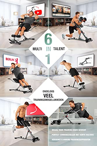Sportstech gezond en fit in 2020 6in1-rugtrainer & buiktrainer incl. dipstang voor thuis, ergonomisch in hoogte verstelbaar, sluit- en EasyFolding-systeem, opvouwbare hyperextension hometrainer BRT150… - Image 5