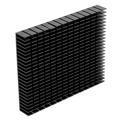 CPU Amplifier PCB Heat Sink Aluminium Cooler Cooling Heatsink 150x120x20mm (Black)