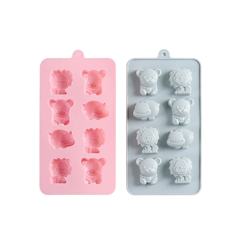 Molde De Chocolate con Forma De 8 Cavidades, Juego De Molde De Silicona Antiadherente 2pcs para Jalea De Chocolate Dulce, Cubo De Hielo