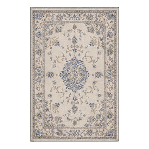 Alfombra de área GENIMO 5x7 Boho vintage lavable miniatura 7