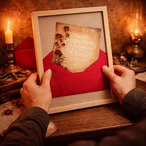 Image of Celebrations Envelope DIY Romantic Gift Set, Love Letter Writing Paper with Envelope & Frame, Unique Valentine Anniversary Birthday Wedding Gift for Boyfriend Girlfriend Husband & Wife