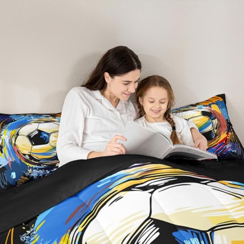 Image of Feelyou Soccer Bedding Set Queen Size for Kids
