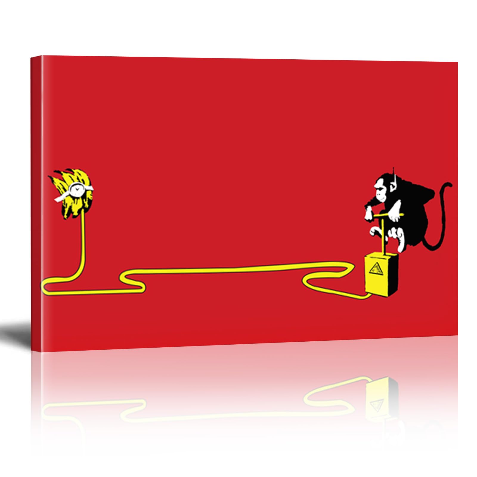 DQTUYIOP Banksy Art Print Banana Bomb Inner Frame 60x80cm Abstract Wall Art for Living Room Canvas Print of Banksy Grafitti Famous Painting Reproductions Wall Hangins, Bedroom Home Decorations