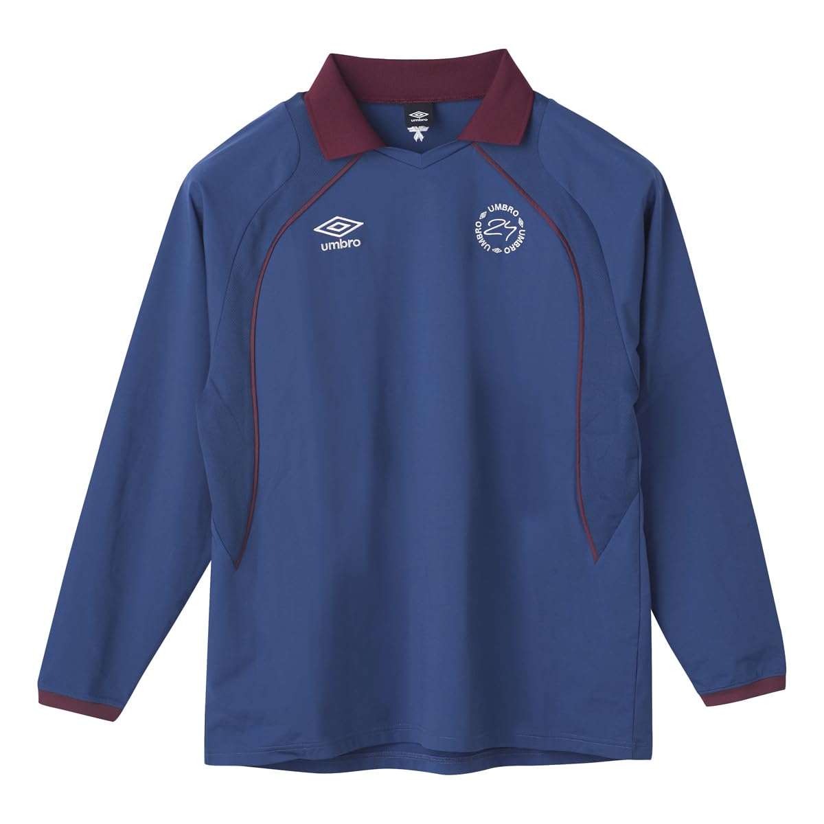 UMBRO アンブロ　ロングスリーブTシャツ　メッシュ　ロンT ゲームシャツ umbro tシャツ 「UMBRO/アンブロ」 別注 メッシュ切替 ゲームT