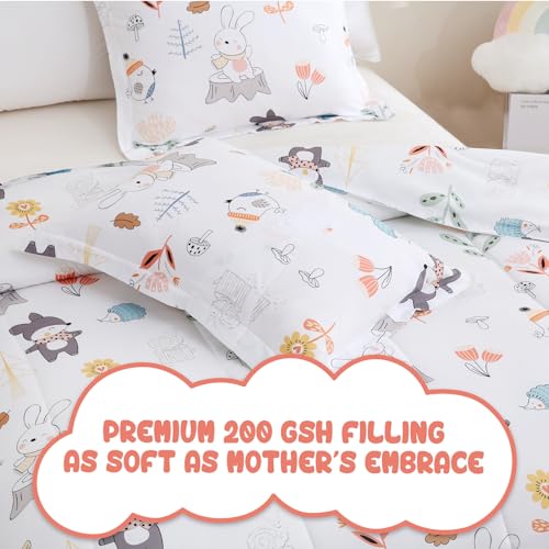 Image of Yibeizi Woodland Animals Comforter Full Kids Forest Bedding Set