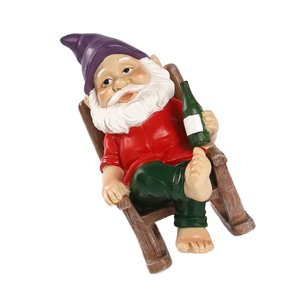 Toddmomy 2 Stück Gartenfigur mit Schaukelstuhl Lustige Dekoration für Außenbereich Harzkunst für Gartenliebhaber Deko für Garten und Terrasse