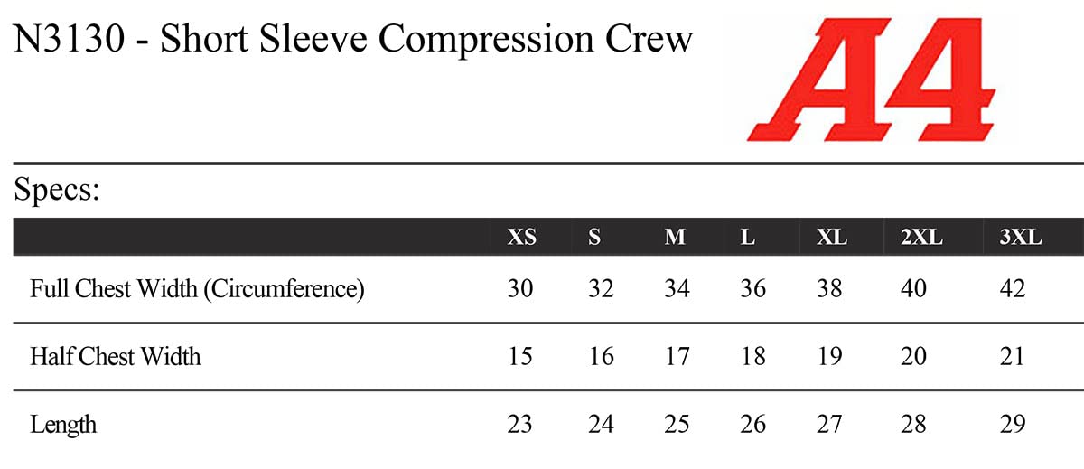 Badger Sports *Pro Compression Crew Black X-Large