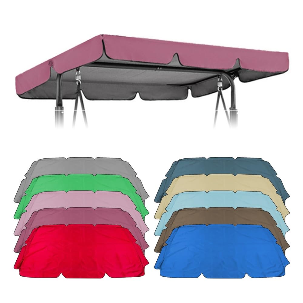SMCMGECEUZ Universal Swing Canopy Replacement Garden Swing Chair Canopy Replacement Top Cover, Waterproof Top Cover For Patio Swings 56x47 65x45 75x52 77x49in(Purple,249x185cm(98x73in))