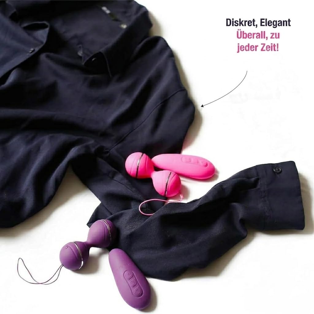 GOLIATE Dalia Boules Geisha 3 en 1 Violet - Œuf Vibrant Périnée 7 Modes | Télécommande sans fil, rechargeable USB, étanche, sans phtalate, coffret cadeau, marque française, coloris Violet
