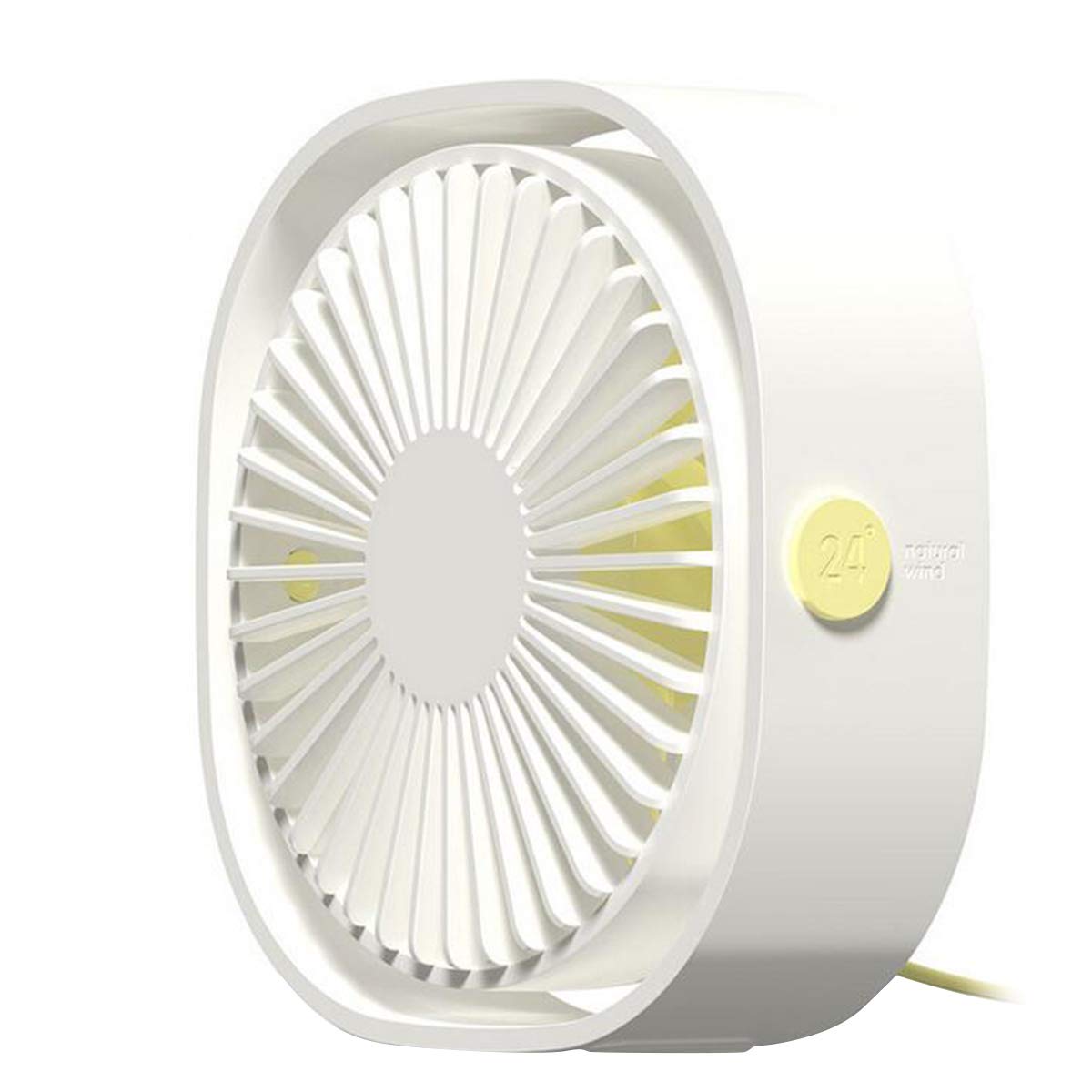 Mini Ventilatore USB Da Scrivania In Metallo – Rotazione 360°, Silenzioso, Con Base Antiscivolo