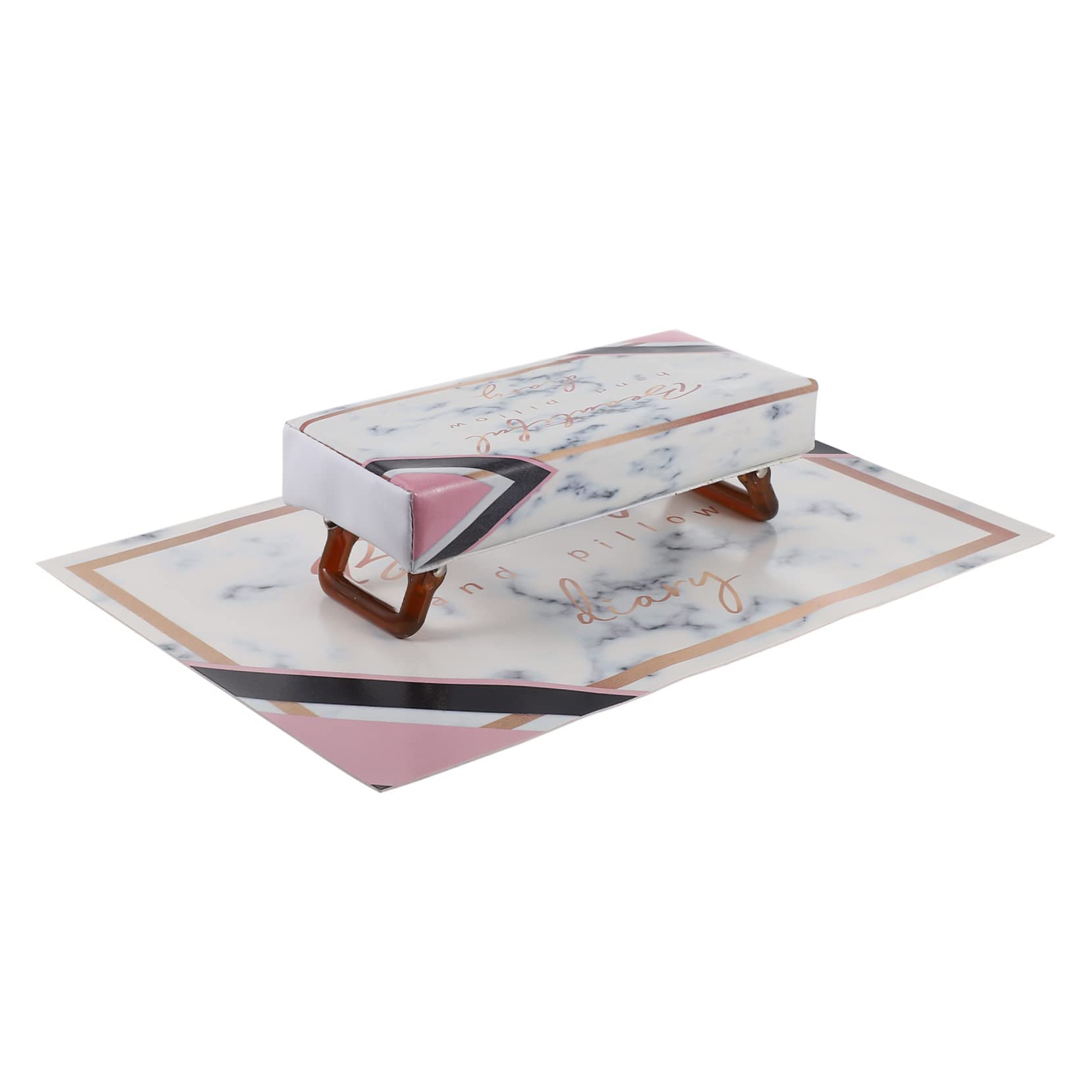 Cuscino Poggia Mani per Unghie in Pu, Supporto Manicure Pieghevole | Nail Training Salon, Pratico da Trasportare, Confortevole Sull’appoggio