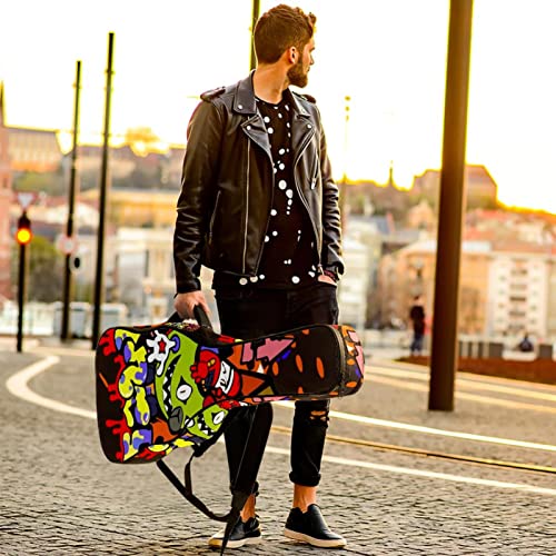 Housse de transport étanche pour guitare avec bandoulière réglable Motif triangulaire, yeux colorés, Multicolore 06, 42… - Les Beatles, Paul McCartney, John Lennon, RIngo Starr, George Harrison Housse de transport étanche pour guitare avec bandoulière réglable Motif triangulaire, yeux colorés, Multicolore 06, 42… – Image 7