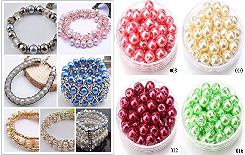 Image of Diy Crafts 15033 Imitation Pearls Beads Diy Bracelet Earrings Bead Choker Necklace Jewelry Making, Pack of 700 100x7, Mix Sizes (Multicolor)
