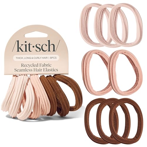 Kitsch Hair Ties No Damage - Strong, Stretchy Hair Bands | Soft N...