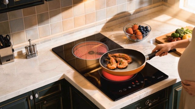 Image of Noxton 2 Burner Electric Cooktop 12 Inch, Built-in Electric Radiant Ceramic Stove Top, Sensor Touch Control, Child Safety Lock, Timer, 3000W, Hard Wire for 220V~240V