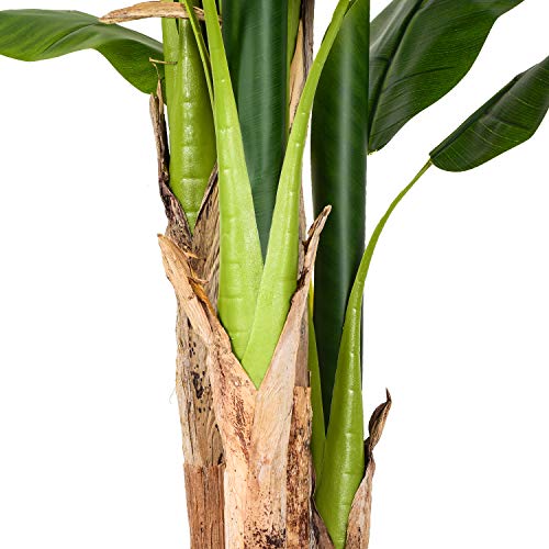Artiflr 5 Feet Artificial Banana Tree Fake Silk Plant with UV Protection, Feel Real Artificial Tree, Super Quality, Feet, Green