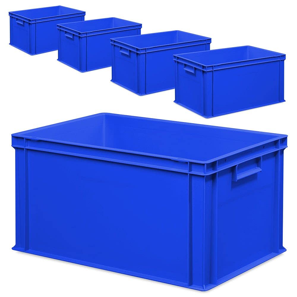 Torre per archivio con rullo, 5 contenitori blu