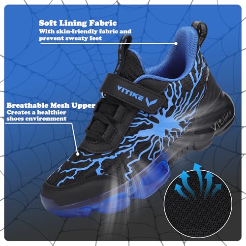 Image of VITUOFLY Boys Girls Sneakers Kids Mesh Lightweight Running Tennis Shoes