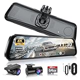 【2025進級版分離型・純正交換型デジタルインナーミラー・配線隠し設計】NZACE ドライブレコーダー ミラー型 前後カメラ 分離式 ミラー型ドラレコ 10インチ 業界トップクラス 純正交換 爆光カメラ再進化 自動輝度調整・自動リアビュー・超暗視機能・ HDR/WDR搭載 GPS搭載 駐車監視 衝撃録画 Type-C電源ポート IP68防水 日本語説明書 3年保証【98%車種対応】