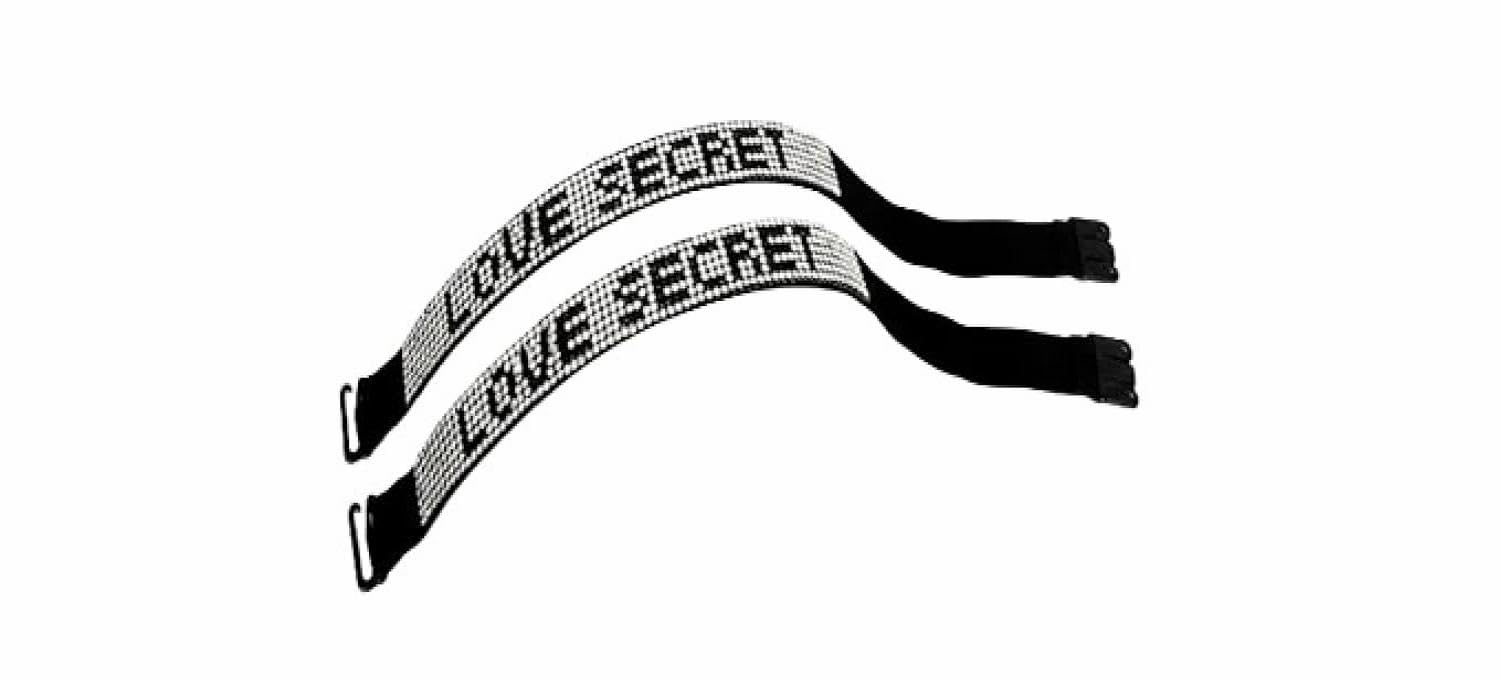 Rhinestone Love Secret Shoulder Strap for Women | Sparkling Crystal Fashion Belt | Stylish Body Strap Accessory for Dresses, Tops