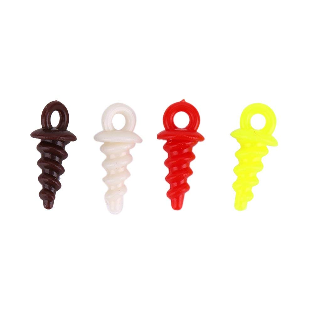 VGEBY Boilie Stopper Schraube, 100Pcs Anglen Haken Stopper Kunststoff Perlen Haken Stöpsel Andere Angelgeräte Und Zubehör