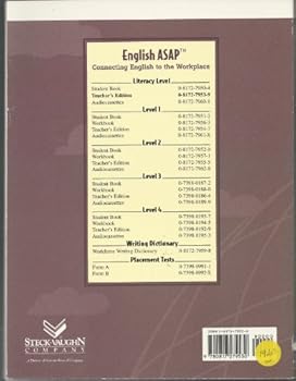 Paperback Steck-Vaughn English ASAP: Teacher's Edition Literacy Level 1999 Book