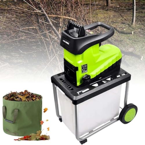 EXSHUING Trituradora Eléctrica De Madera Y Restos De Poda (2800 W), Gran Depósito De Recogida De 60 L, Corta Ramas De Hasta 4,5 Cm, Relación De Reducción 25:1, Para Compostar Residuos De Jardín