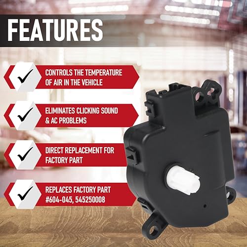 Image of HVAC Air Blend Door Actuator Replacement by AA Ignition - Compatible with Dodge, Jeep, Kenworth, Peterbilt - 2011-2013 Durango, Grand Cherokee, T680, 579 - Replaces 604-045, 68079488AA, 68079488AB