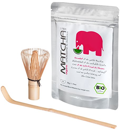 Matcha Spar-Set - House Blend (50g original Bio Matcha + Matcha Besen + Matcha Löffel)