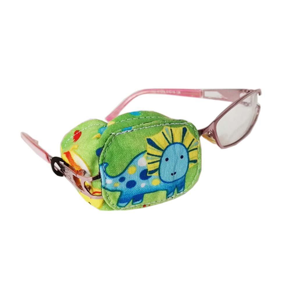 Parche de ojo de dinosaurio creativo, gafas individuales cubren el tratamiento de ambliopía para niños (ojo derecho), A