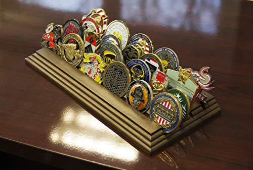 Soporte para Monedas Challenge 4 Filas Madera Nogal miniatura 3