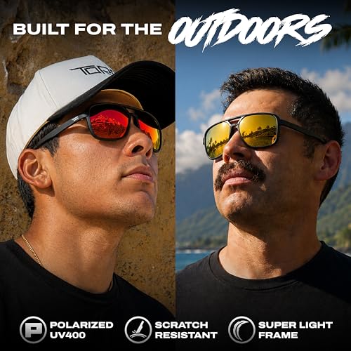 Image of TOROE Super Dark Black Out Polarized Sunglasses Extreme Light Sensitivity Advanced UV Protection C4 Impact Resistant