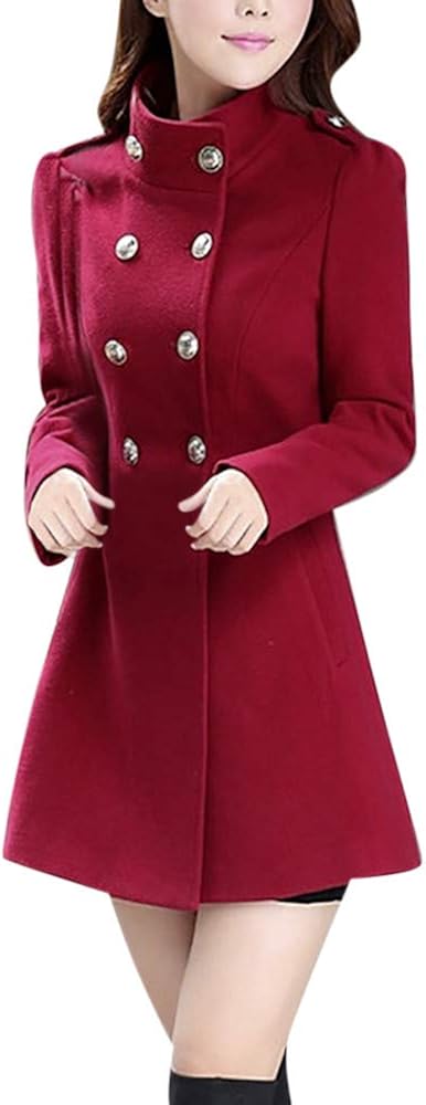 Women's wool double breasted pea coat Clearance