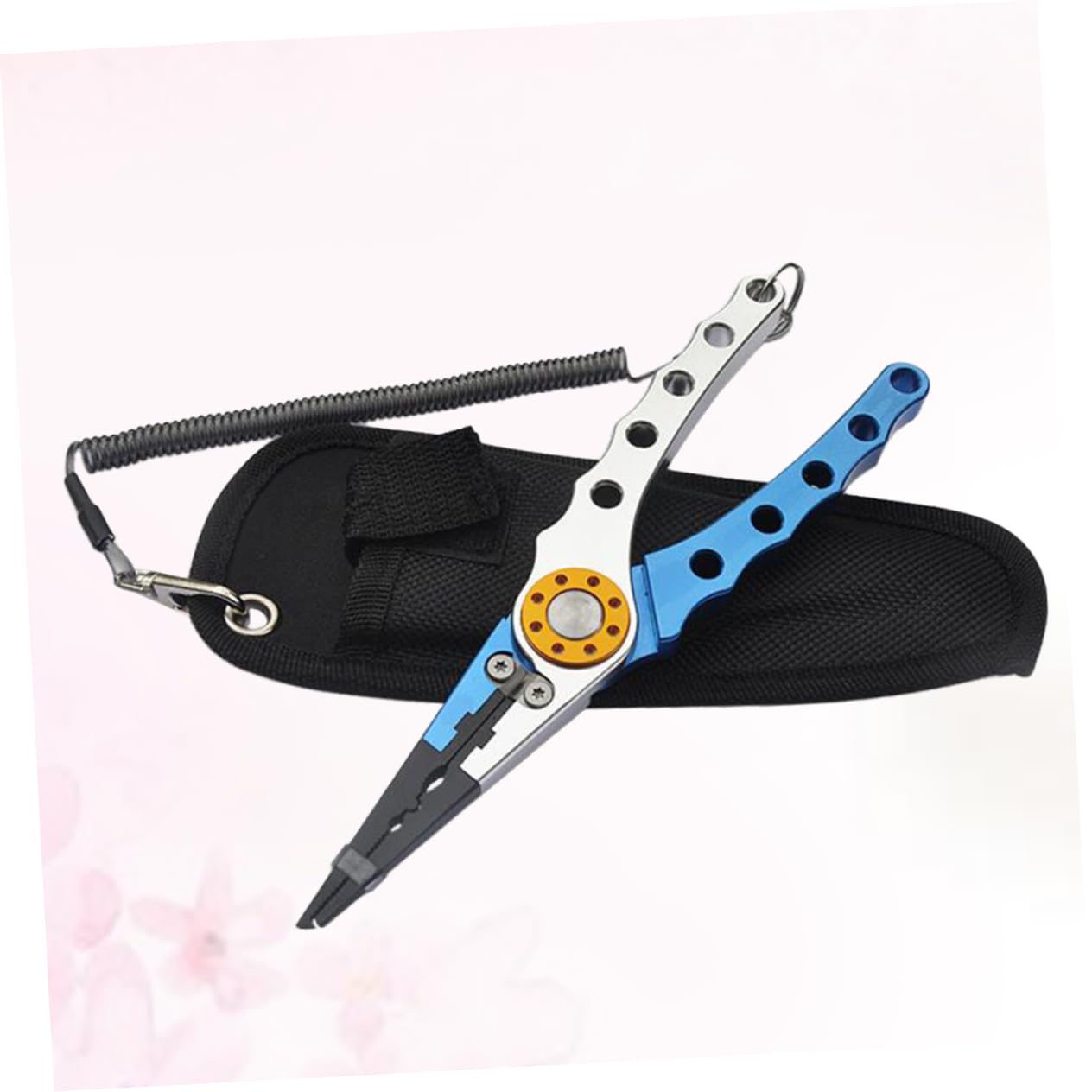 Pinza da Pesca Multifunzione Ht1005 in Lega di Alluminio | Muso Stretto Zigrinato, Taglio in Acciaio al Tungsteno, con Cavo Metallico e Custodia in Nylon