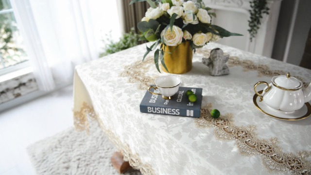 Summer Flowers Tablecloth Rectangle - Wild Flower Table Covering, Water Resistant...