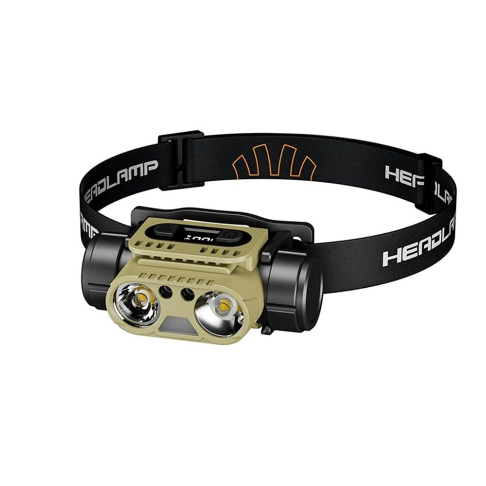 Linterna frontal impermeable T400 potente con cabezal giratorio LED para pesca 6
