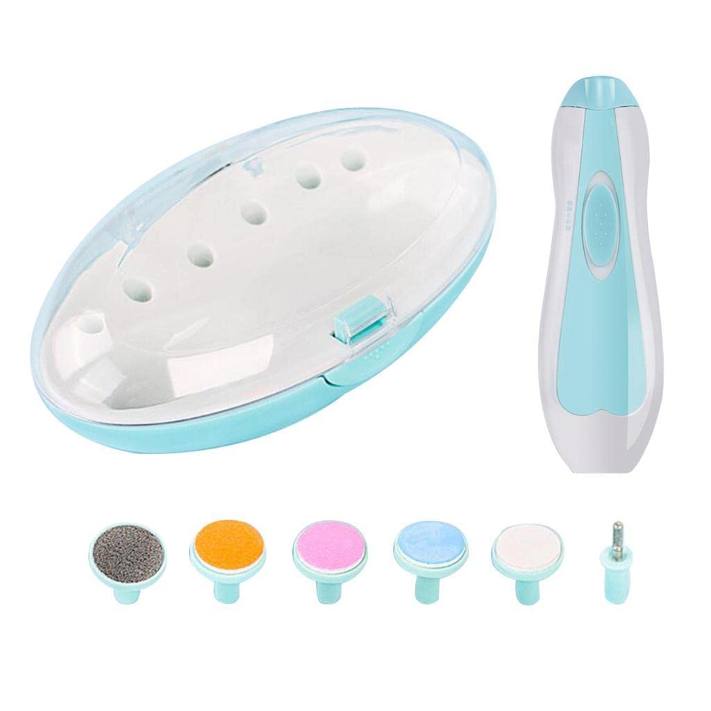 MYADDICTION Safety Electric Nail Clipper Cutter Baby Nail Kids Infant Nail Care Blue-image-39