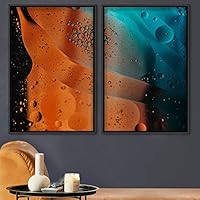 2 Piece Framed Canvas Wall Art Multicolor Painting Canvas Prints Home Artwork Decoration for Living Room,Bedroom - 16