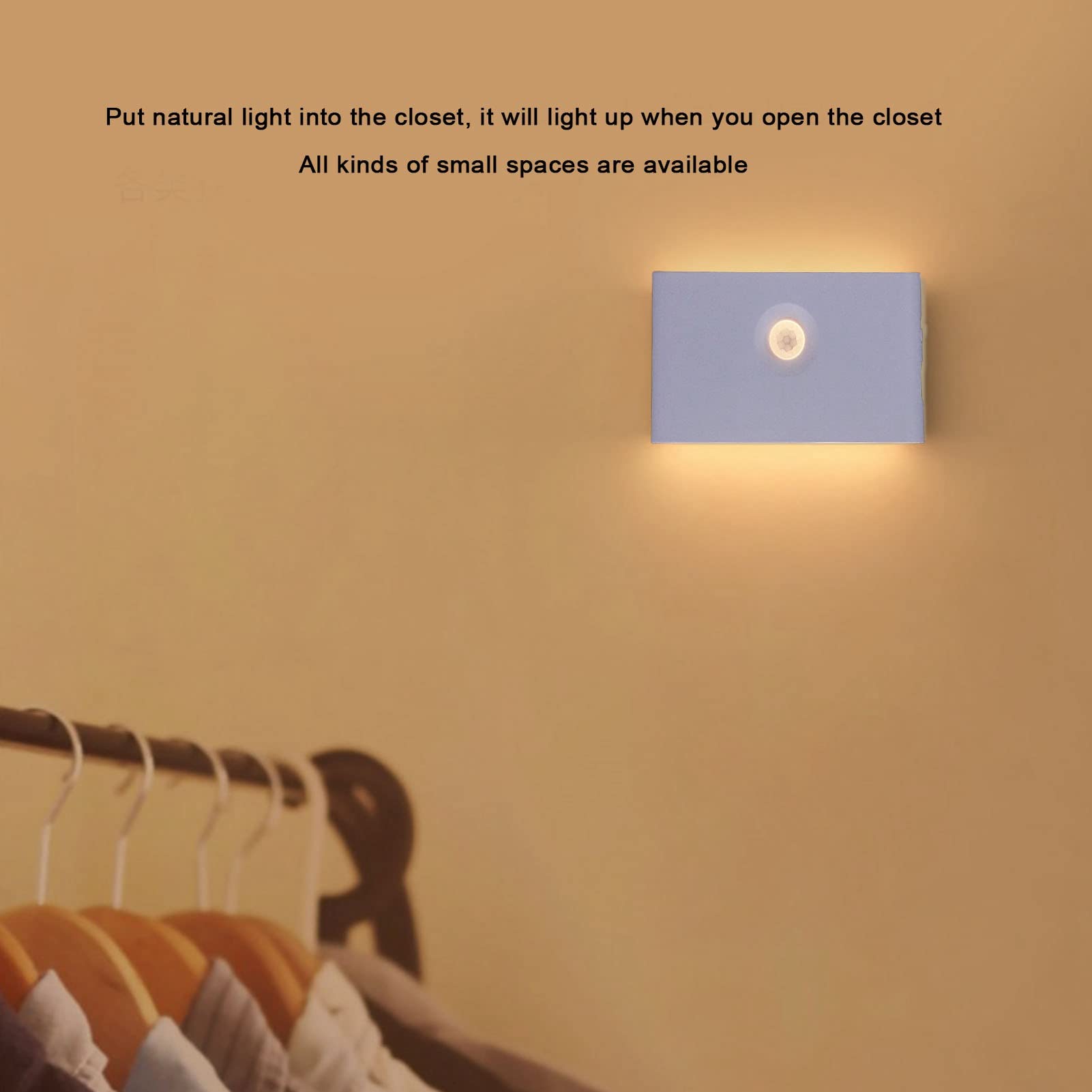Lampka nocna LED, inteligentna lampa z czujnikiem ruchu USB Ładowanie Magnetyczna szafka Lampka nocna do łazienki, przedpokoju, sypialni, pokoju dziecięcego, kuchni, schodów