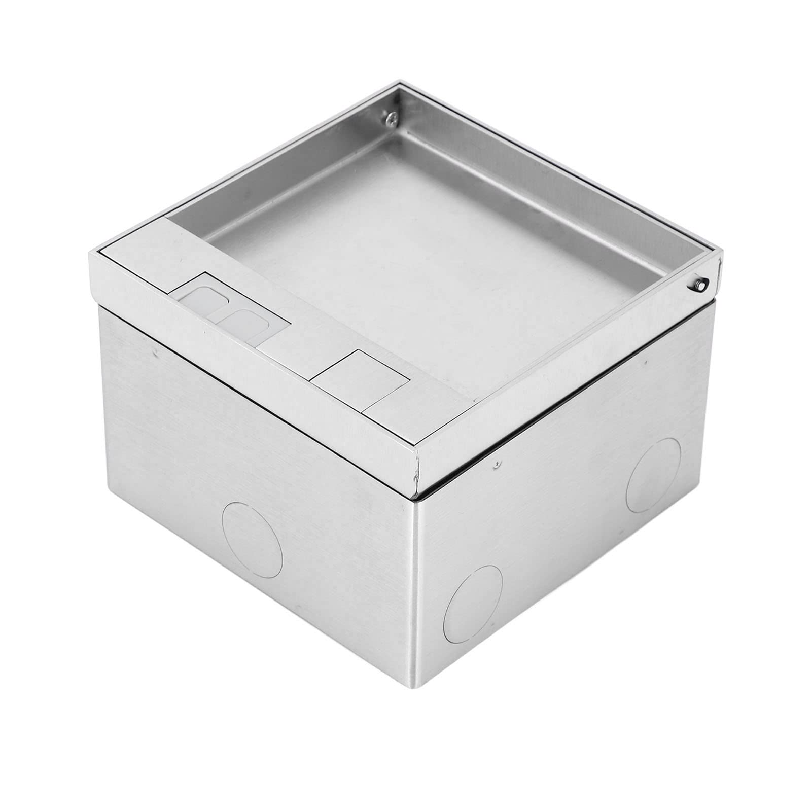 Steckdosenleiste, Wasserdichte Steckdose mit Standard-PC-Bodengehäuse und Edelstahlplatte für Zuhause, Büro, Einkaufszentrum, Geschäft, Eingebettete Installation