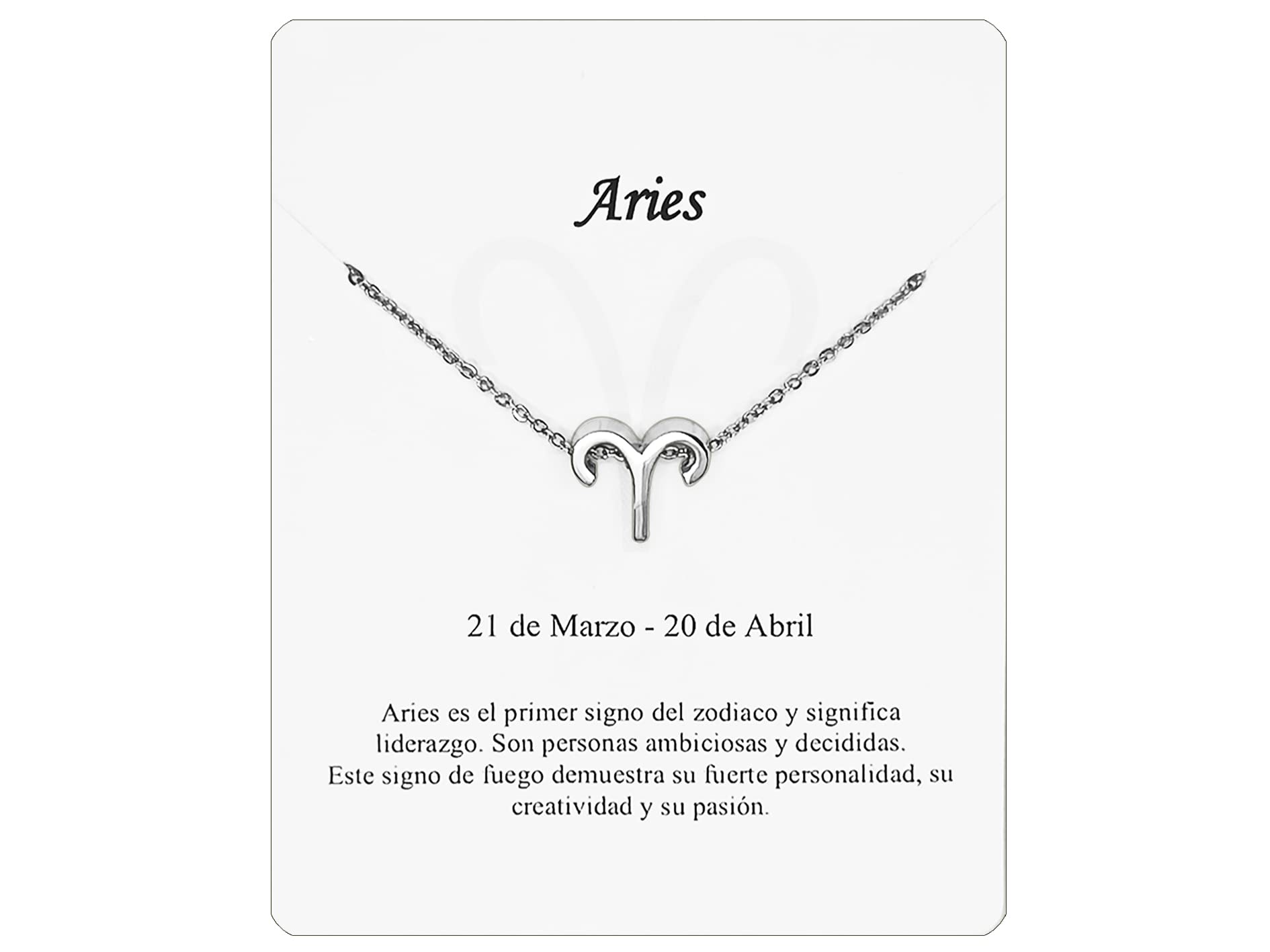 Collar Signo Zodiaco Acero Inoxidable hermosa Tarjeta Significado Signo Zodiacal Colgante Horóscopo Para mujer Regalo Cumpleaños