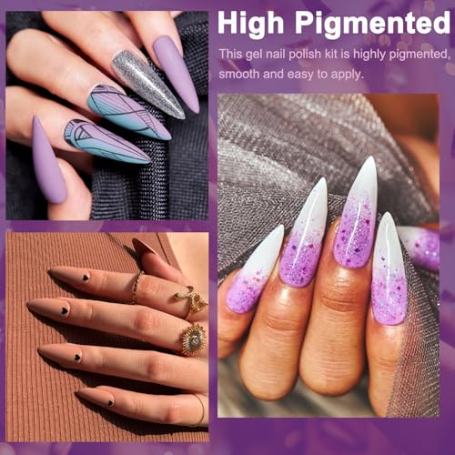 Lavender Violets Set Gel Esmaltes 27 Colores miniatura 2